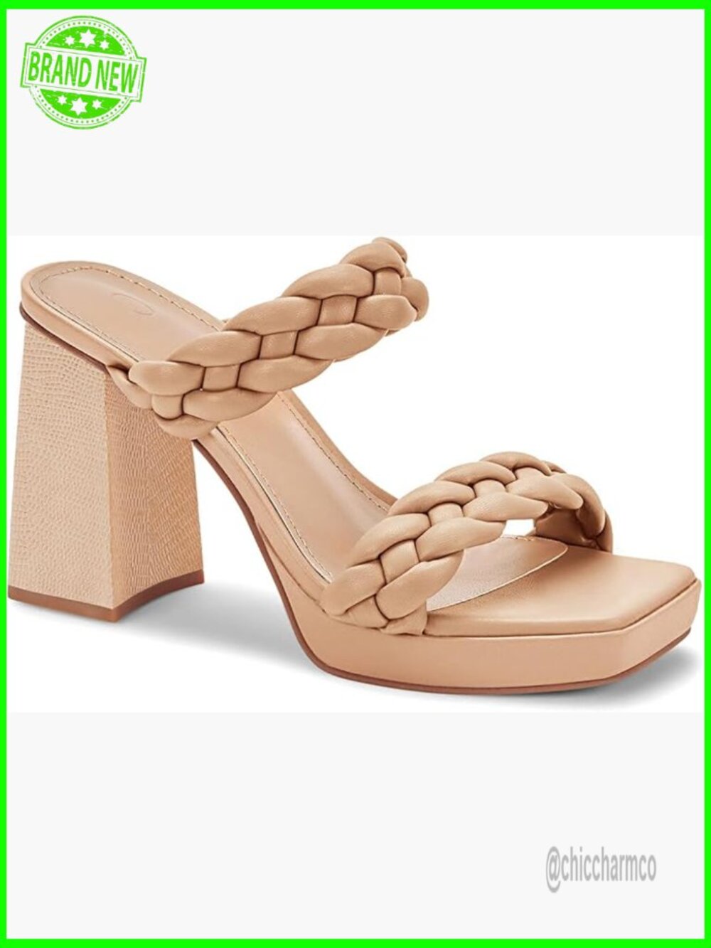 Womens Chunky Heel Platform Sandals Slip On Mules Summer Dress Shoes